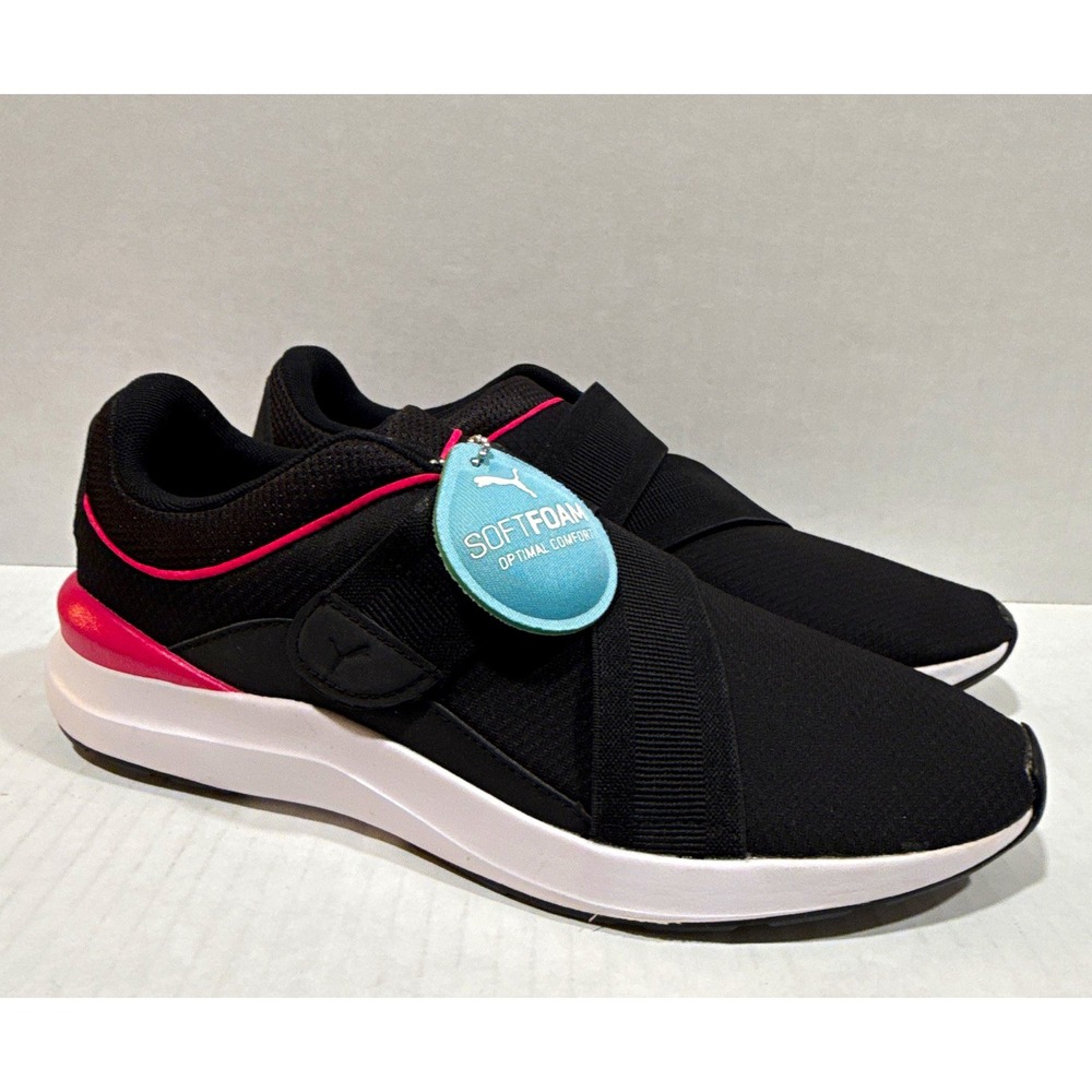 PUMA SoftFoam+ Vikky Women's Slip-On Low Top Sneakers Black Pink White 36911401